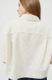 イーエスシースタジオ(ESC STUDIO) lace crop shirt (ivory)