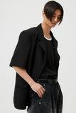 イーエスシースタジオ(ESC STUDIO) oversize short sleeve blazer (black)