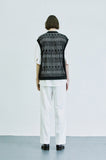 SSY(エスエスワイ) crochet rib vest black