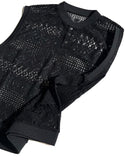SSY(エスエスワイ) crochet rib vest black