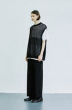SSY(エスエスワイ)  gradation punching knit vest black