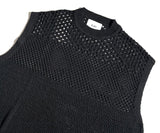 SSY(エスエスワイ)  gradation punching knit vest black