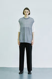SSY(エスエスワイ) gradation punching knit vest grey