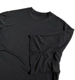 SSY(エスエスワイ) [set] scoop nylon shirt & modal t-shirt black