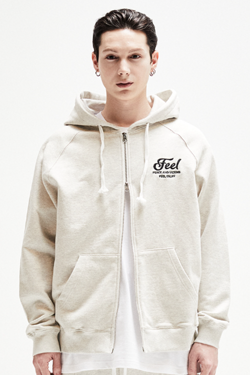 FEEL ENUFF (フィールイナフ) PnV 2-Way Zip-up / Oatmeal Gray