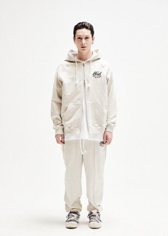 FEEL ENUFF (フィールイナフ) PnV 2-Way Zip-up / Oatmeal Gray