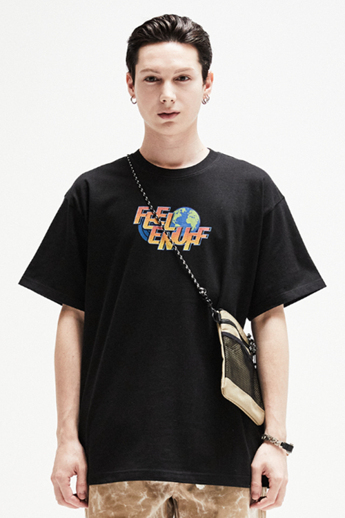 FEEL ENUFF (フィールイナフ) Earth Logo Tee / Black