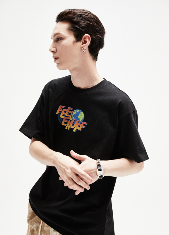 FEEL ENUFF (フィールイナフ) Earth Logo Tee / Black