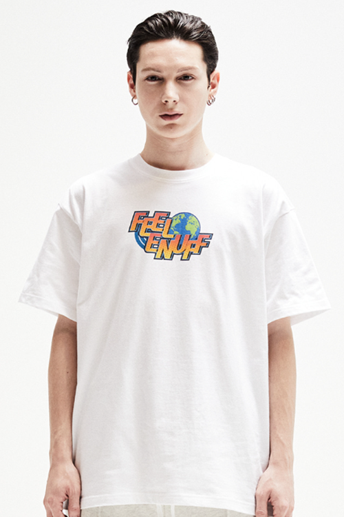 FEEL ENUFF (フィールイナフ) Earth Logo Tee / White