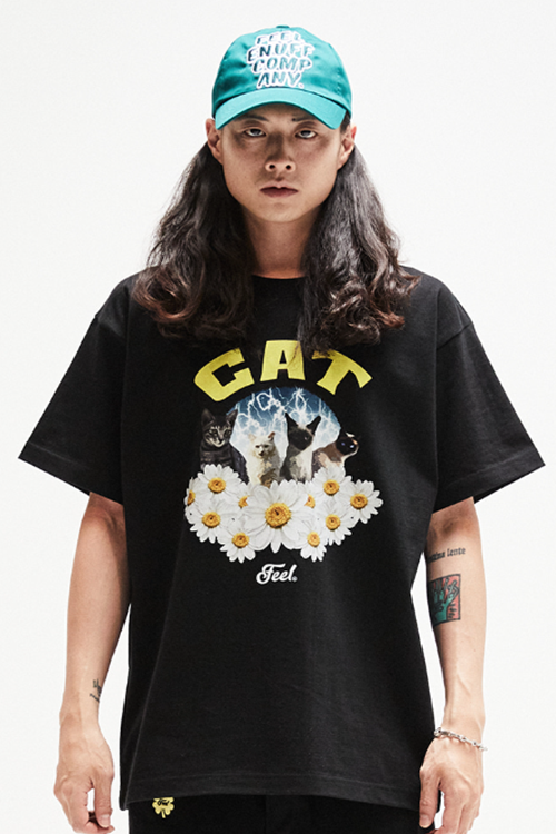 FEEL ENUFF (フィールイナフ) Cats Tee / Black