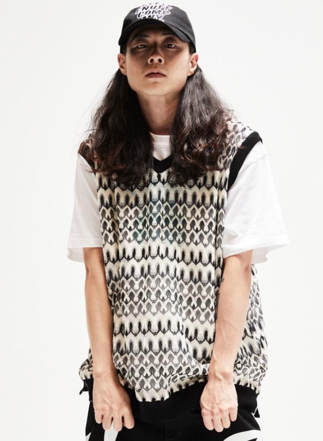 FEEL ENUFF (フィールイナフ) Mix Pattern Vest / Black