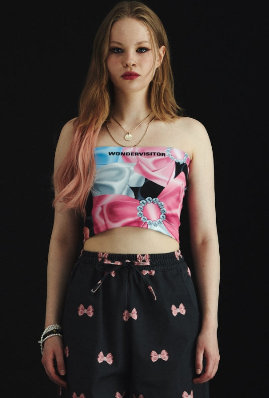 ワンダービジター(WONDER VISITOR) Cubic Ribbon Tube Top