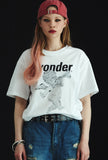 ワンダービジター(WONDER VISITOR)  Chrome-Punk Angel overfit T-Shirt
