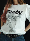 ワンダービジター(WONDER VISITOR)  Chrome-Punk Angel overfit T-Shirt