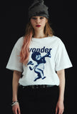 ワンダービジター(WONDER VISITOR)  Mono-Punk Angel overfit T-Shirt [WH-navy]