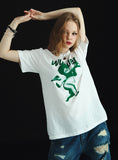 ワンダービジター(WONDER VISITOR) Mono-Punk Angel overfit T-Shirt [WH-green]