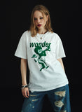 ワンダービジター(WONDER VISITOR) Mono-Punk Angel overfit T-Shirt [WH-green]