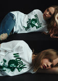 ワンダービジター(WONDER VISITOR) Mono-Punk Angel overfit T-Shirt [WH-green]