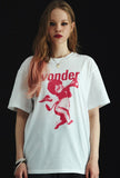ワンダービジター(WONDER VISITOR)  Mono-Punk Angel overfit T-Shirt [WH-pink]