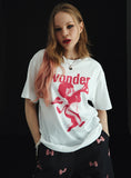 ワンダービジター(WONDER VISITOR)  Mono-Punk Angel overfit T-Shirt [WH-pink]