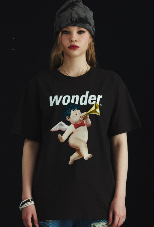 ワンダービジター(WONDER VISITOR)  Punk Angel overfit T-Shirt [Charcoal grey]