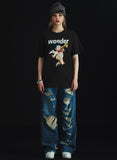 ワンダービジター(WONDER VISITOR)  Punk Angel overfit T-Shirt [Charcoal grey]