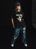 ワンダービジター(WONDER VISITOR)  Punk Angel overfit T-Shirt [Charcoal grey]