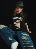 ワンダービジター(WONDER VISITOR)  Punk Angel overfit T-Shirt [Charcoal grey]