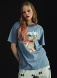 ワンダービジター(WONDER VISITOR)  Punk Angel overfit T-Shirt [Blue]