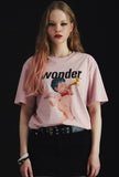 ワンダービジター(WONDER VISITOR)  Punk Angel overfit T-Shirt [Pink]