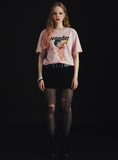 ワンダービジター(WONDER VISITOR)  Punk Angel overfit T-Shirt [Pink]