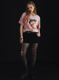 ワンダービジター(WONDER VISITOR)  Punk Angel overfit T-Shirt [Pink]