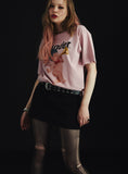 ワンダービジター(WONDER VISITOR)  Punk Angel overfit T-Shirt [Pink]