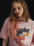 ワンダービジター(WONDER VISITOR)  Punk Angel overfit T-Shirt [Pink]