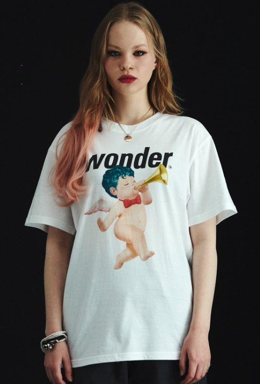 ワンダービジター(WONDER VISITOR) Punk Angel overfit T-Shirt [White]