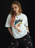 ワンダービジター(WONDER VISITOR) Punk Angel overfit T-Shirt [White]