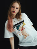 ワンダービジター(WONDER VISITOR) Punk Angel overfit T-Shirt [White]