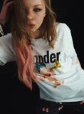 ワンダービジター(WONDER VISITOR) Punk Angel overfit T-Shirt [White]