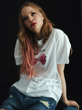 ワンダービジター(WONDER VISITOR) Cubic Ribbon overfit T-Shirt [White]