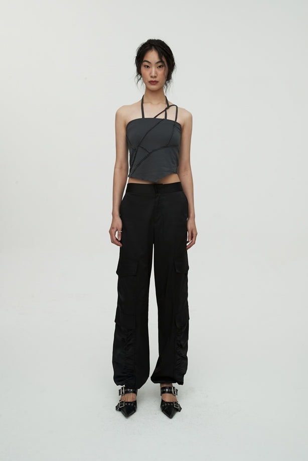 nache(ナチェ) RAWCUT WASHING SLEEVELESS - BLACK