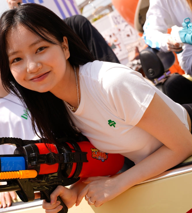 benir (ベニル) BENIR MINI CLOVER CROP T-SHIRTS [WHITE]