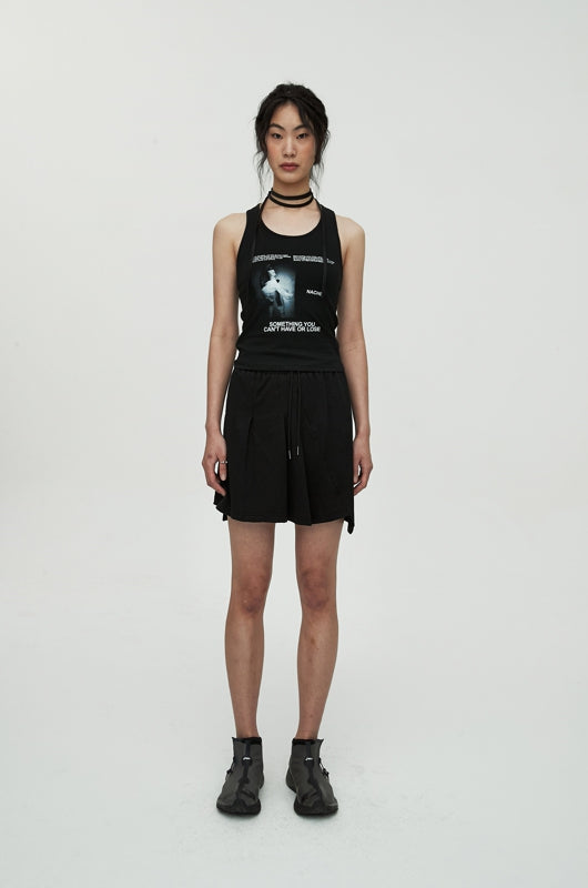 nache(ナチェ) MONO POSTER SLEEVELESS - BLACK