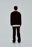 ORDINARY PEOPLE(オーディナリーピープル) ORDINARY PEOPLE BIG LOGO BLACK SWEATSHIRTS