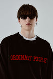 ORDINARY PEOPLE(オーディナリーピープル) ORDINARY PEOPLE BIG LOGO BLACK SWEATSHIRTS