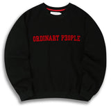 ORDINARY PEOPLE(オーディナリーピープル) ORDINARY PEOPLE BIG LOGO BLACK SWEATSHIRTS