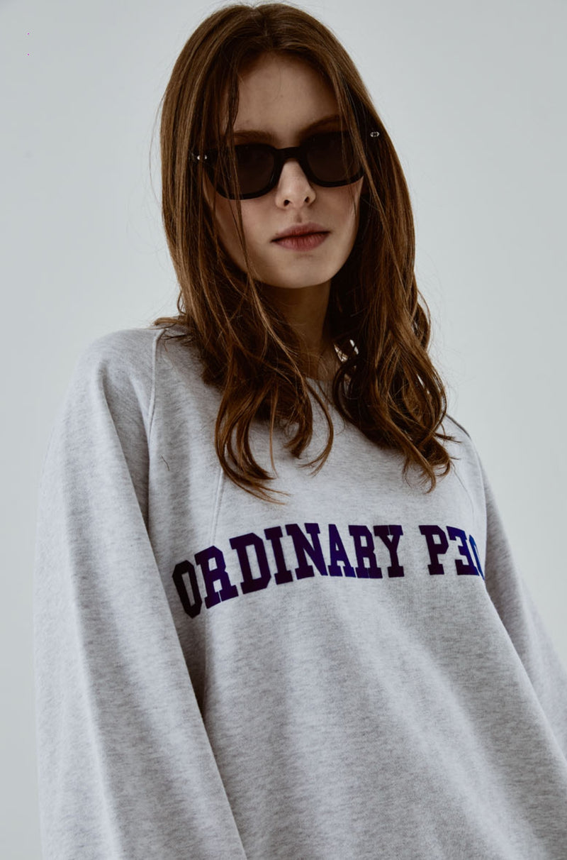 ORDINARY PEOPLE(オーディナリーピープル) ORDINARY PEOPLE BIG LOGO MELANGE SWEATSHIRTS
