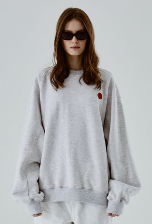 ORDINARY PEOPLE(オーディナリーピープル) SEALING DETAIL MELANGE SWEATSHIRTS