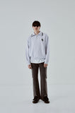 ORDINARY PEOPLE(オーディナリーピープル) HALF ZIP UP MELANGE CREWNECK