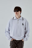 ORDINARY PEOPLE(オーディナリーピープル) HALF ZIP UP MELANGE CREWNECK