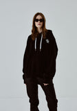 ORDINARY PEOPLE(オーディナリーピープル) ORD WHITE LOGO BLACK HOODIE